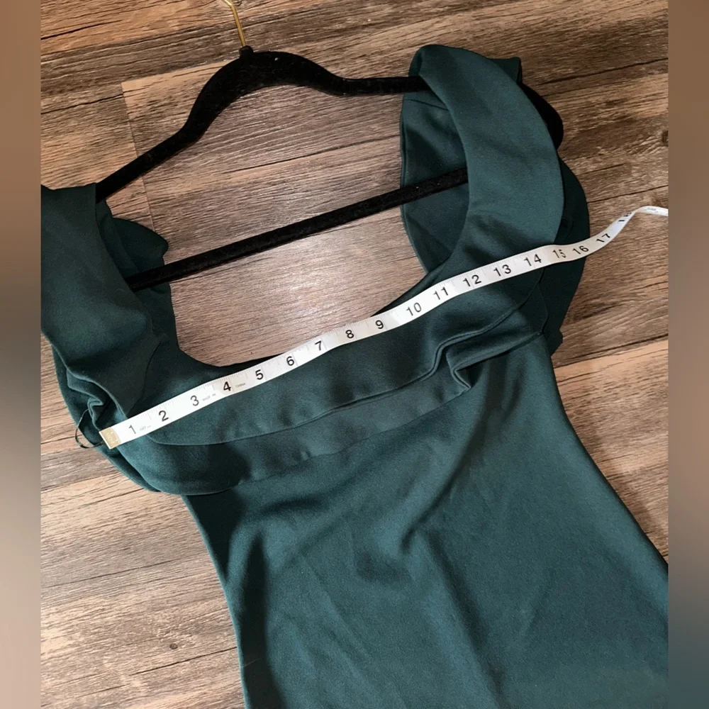 Mind Code Green Ruffle Dress Size Small - Picture 9 of 16